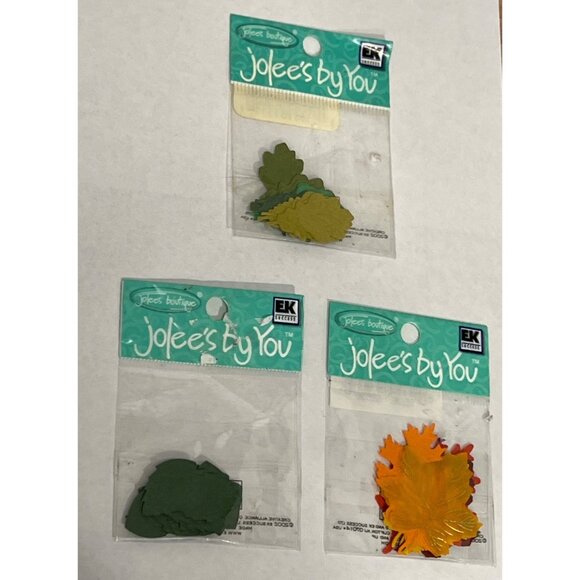 Jolees By You Leaf Sticker / Embellishment Autumn Fall Maple Oak LOT OF 3 - Picture 3 of 4